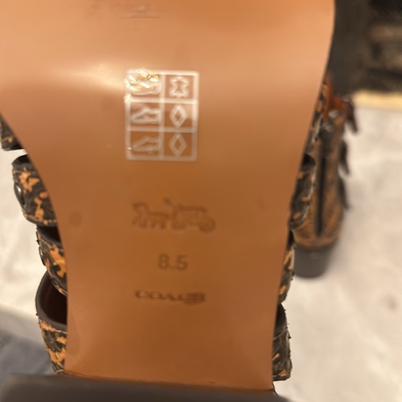 Coach leather leopard print boots - Picture 6 of 10